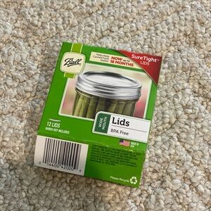 Ball Wide Mouth Mason Jar Canning 10 Lids  - New Open Box